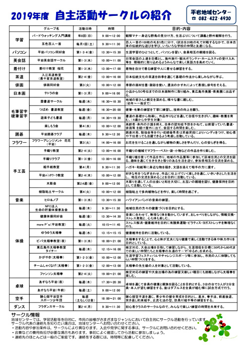 画像: 2019年度自主サークルのお知らせ.pdf