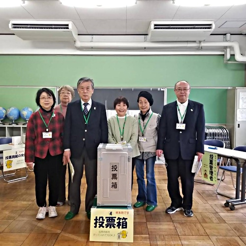 アイキャッチ: R4.3.4 浜川小学校で出前模擬選挙
