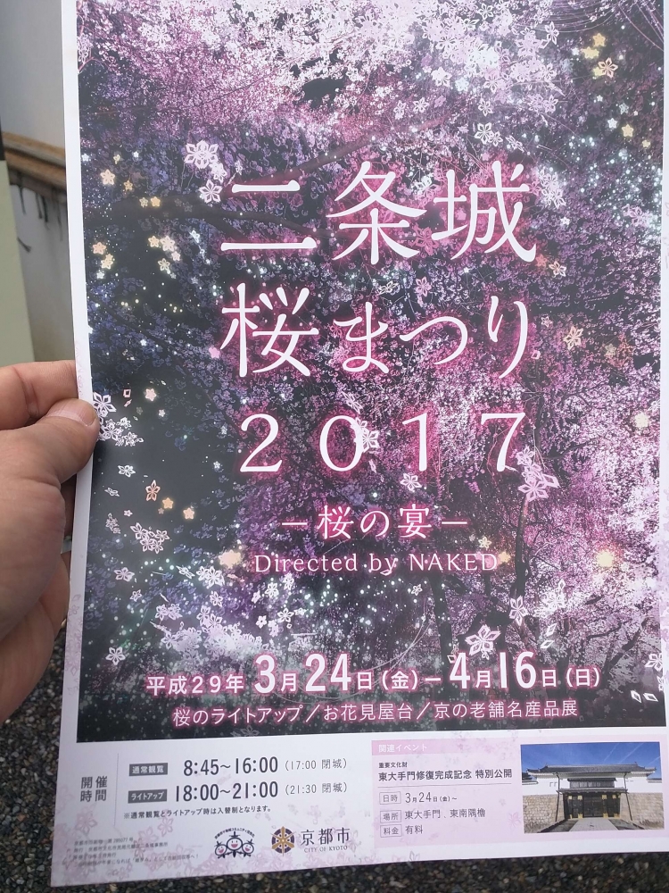 二条城桜まつり ライトアップ 特産屋台あり イベント