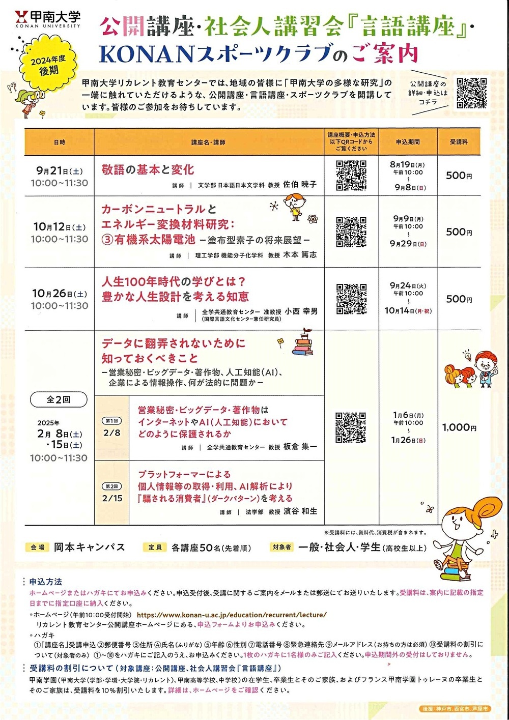 甲南大学公開講座「人生100年時代の学びとは？豊かな人生設計を考える知恵」